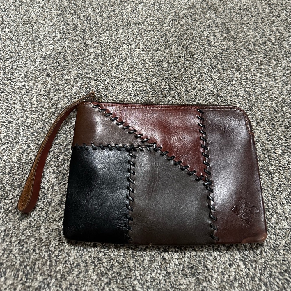 Patricia Nash patchwork leather wristlet